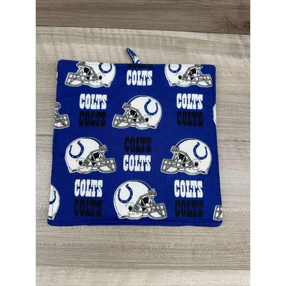 Indianapolis Colts Football - Handmade 7.5x7.5" Pot Holder